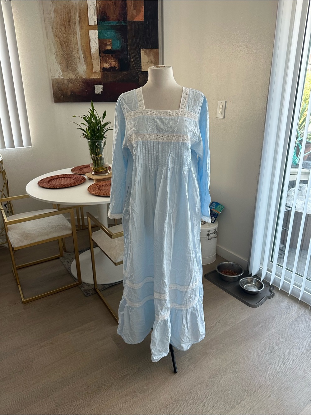 The 1 For U - Violet Long Sleeve Cotton Nightgown Sz L